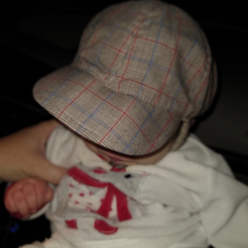 *keep* 2/30$ Sergent Major sherlock homes baby hat fleece lined on inside